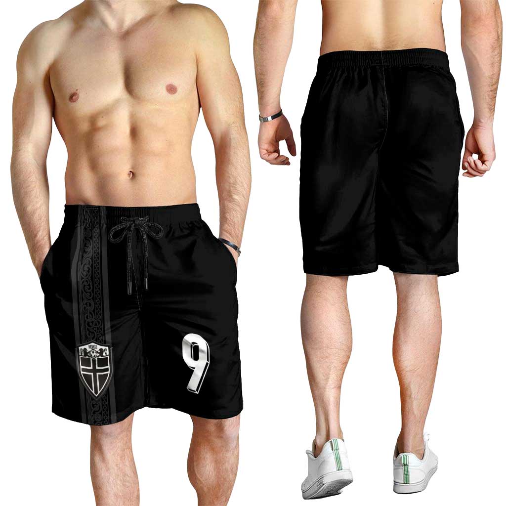 Custom Norway Football Shorts for Men Cross Nordic Knot Pattern