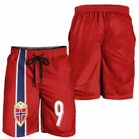 Custom Norway Football Shorts for Men Cross Nordic Knot Pattern National Flag Style