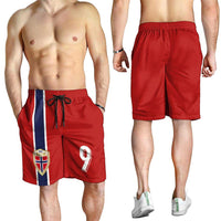 Custom Norway Football Shorts for Men Cross Nordic Knot Pattern National Flag Style