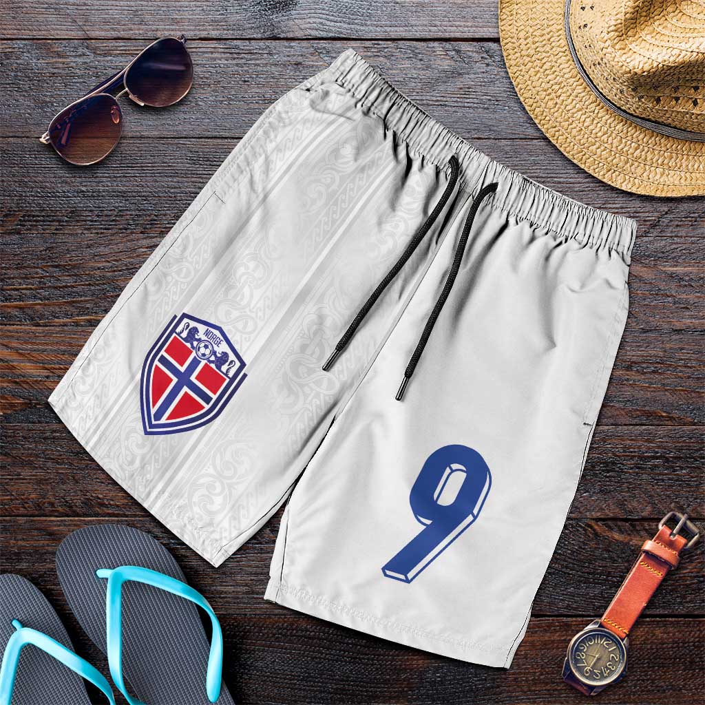 Custom Norway Football Shorts for Men Nordic Knot Pattern