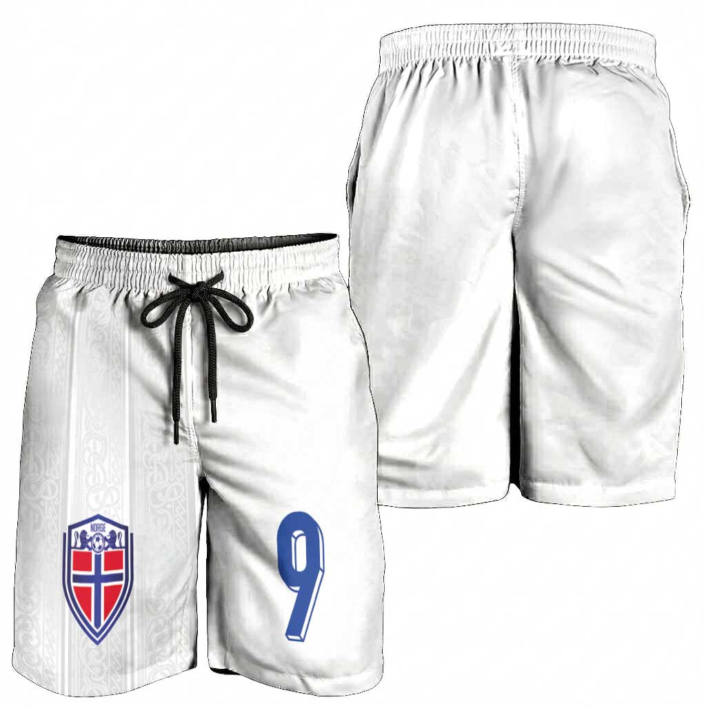 Custom Norway Football Shorts for Men Nordic Knot Pattern