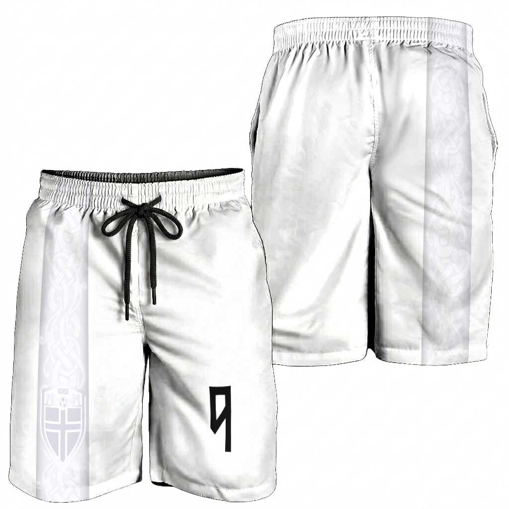 Custom Norway Football Shorts for Men Norge Viking Ornament Whiteout
