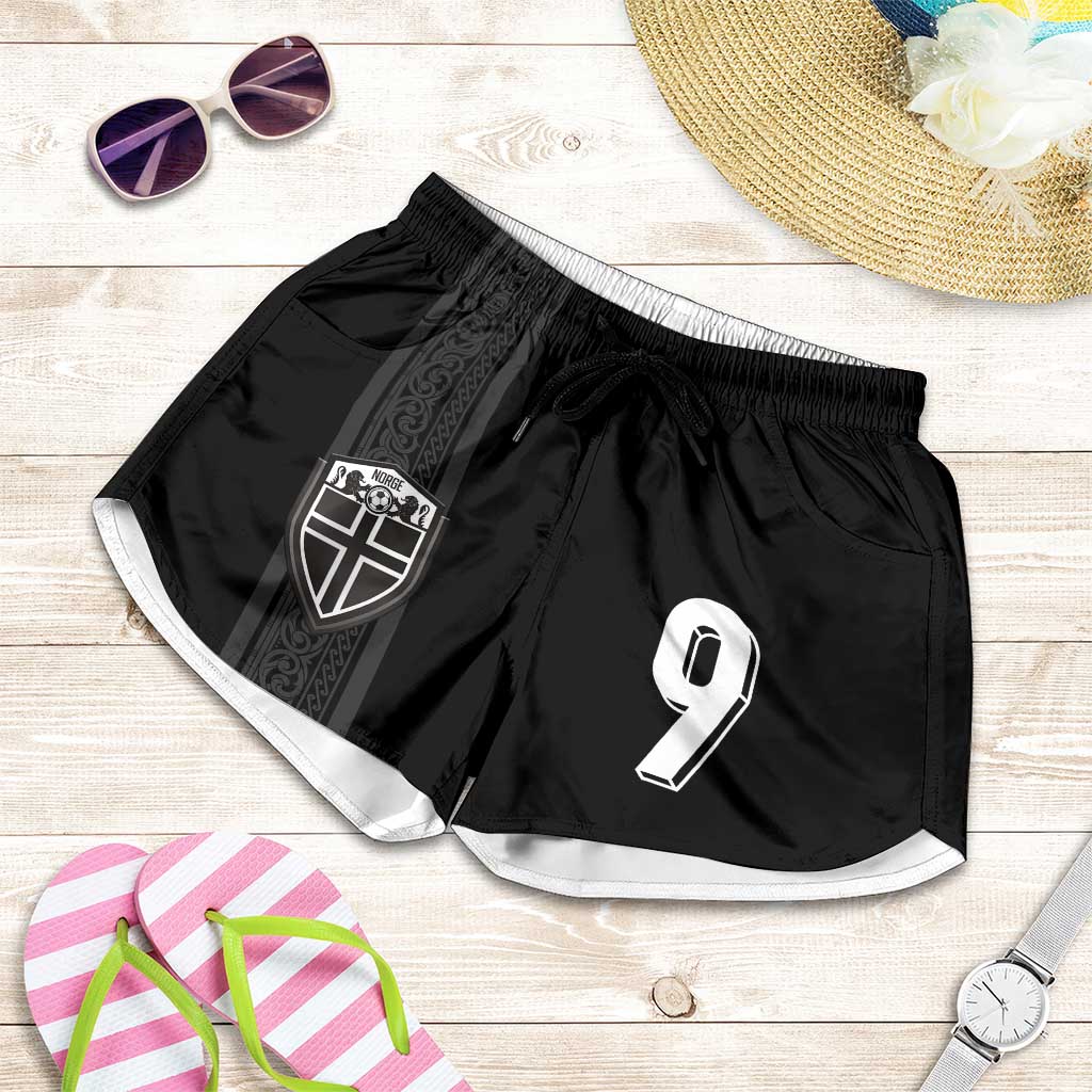 Custom Norway Football Shorts for Women Cross Nordic Knot Pattern