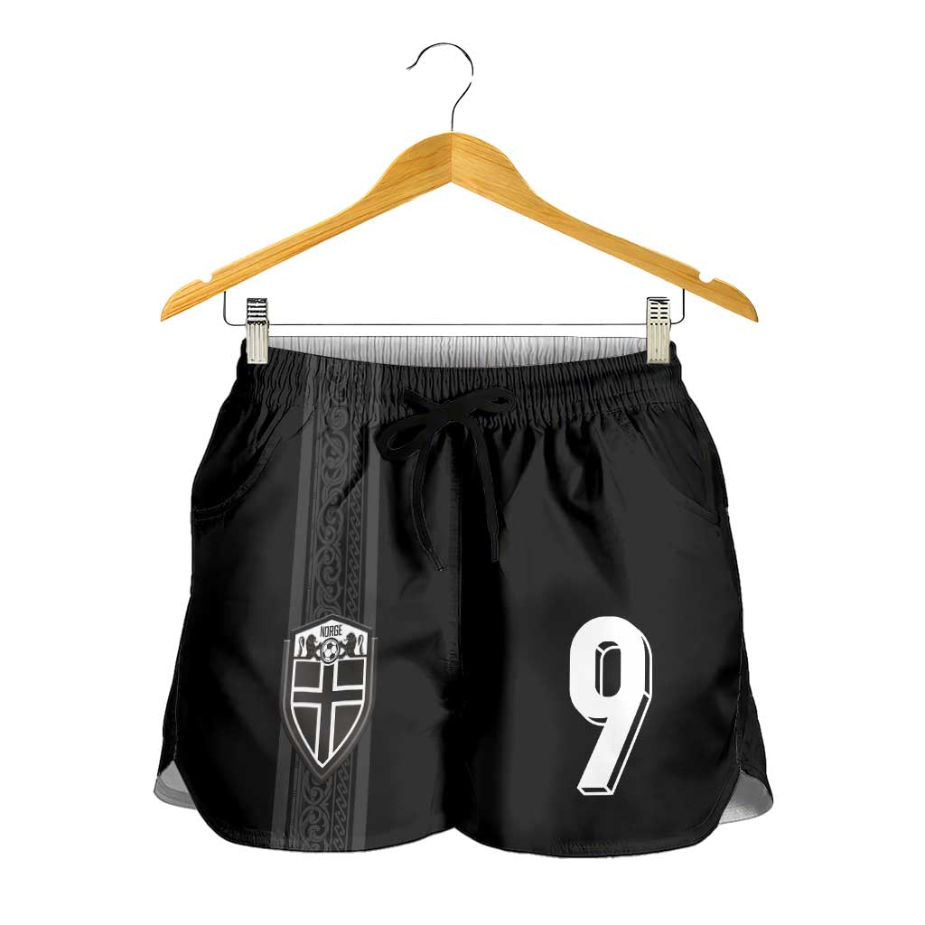 Custom Norway Football Shorts for Women Cross Nordic Knot Pattern