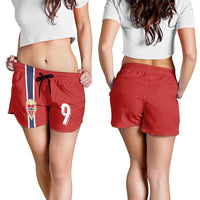 Custom Norway Football Shorts for Women Cross Nordic Knot Pattern National Flag Style