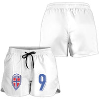 Custom Norway Football Shorts for Women Nordic Knot Pattern