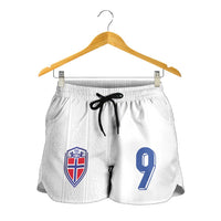 Custom Norway Football Shorts for Women Nordic Knot Pattern