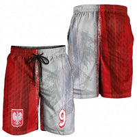Custom Polish Football Shorts for Men Eagle Wings Grunge Sporty Half Style - Wonder Print Shop