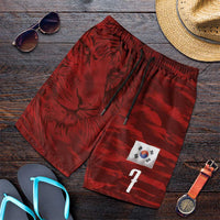 Custom South Korea National Football Shorts for Men Tigers-Taegeuk Warriors Red