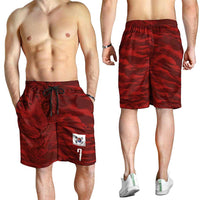 Custom South Korea National Football Shorts for Men Tigers-Taegeuk Warriors Red