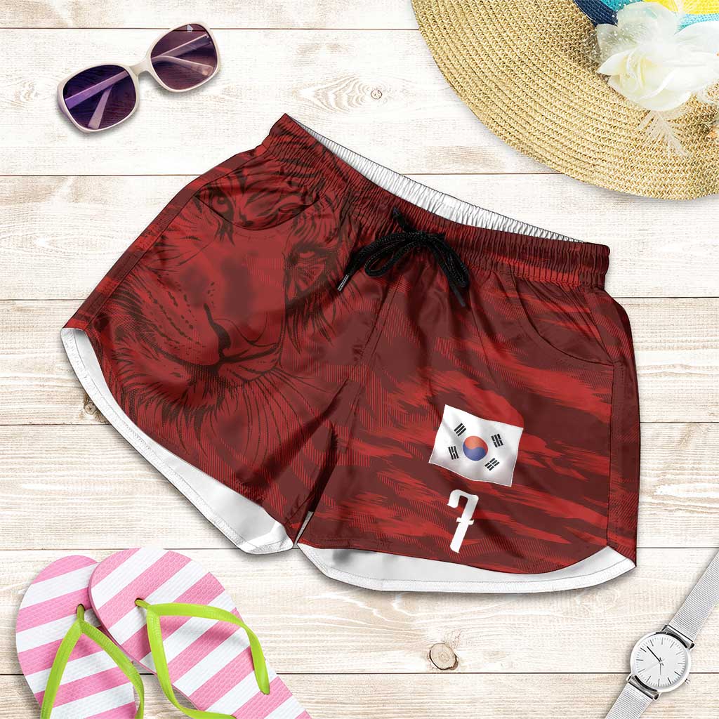 Custom South Korea National Football Shorts for Women Tigers-Taegeuk Warriors Red
