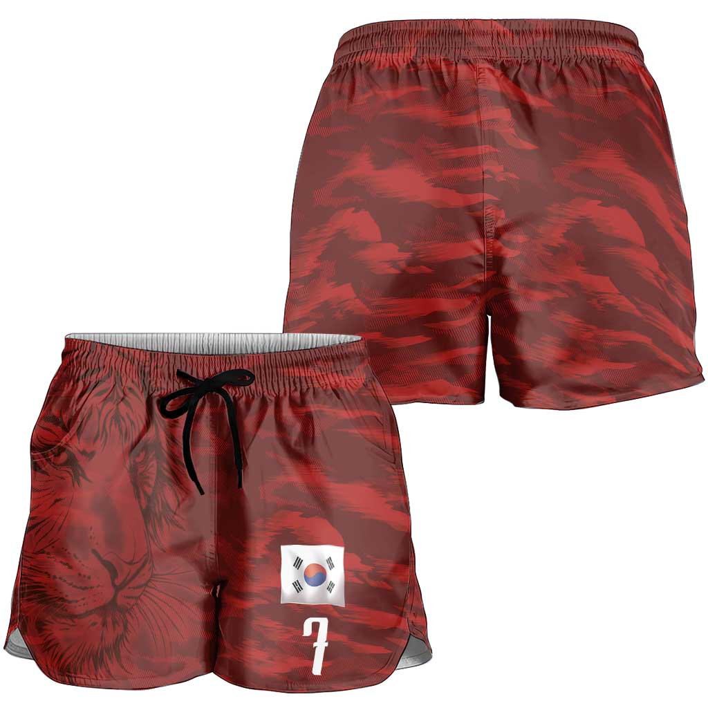 Custom South Korea National Football Shorts for Women Tigers-Taegeuk Warriors Red