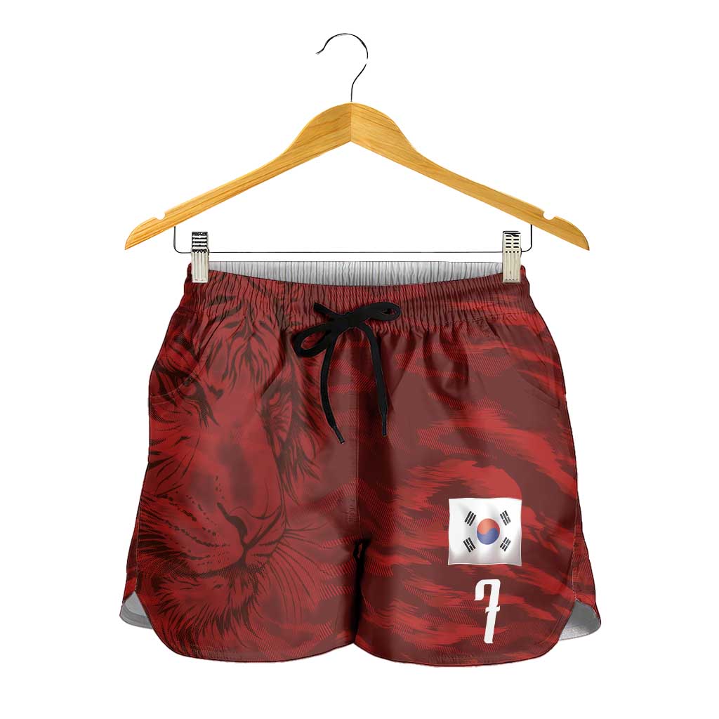 Custom South Korea National Football Shorts for Women Tigers-Taegeuk Warriors Red