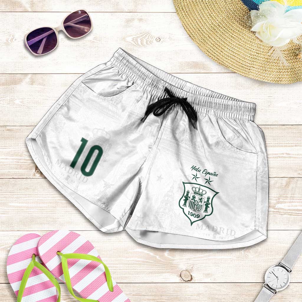 Custom Spain Football Shorts for Women Royal Madrid-Hala Espana