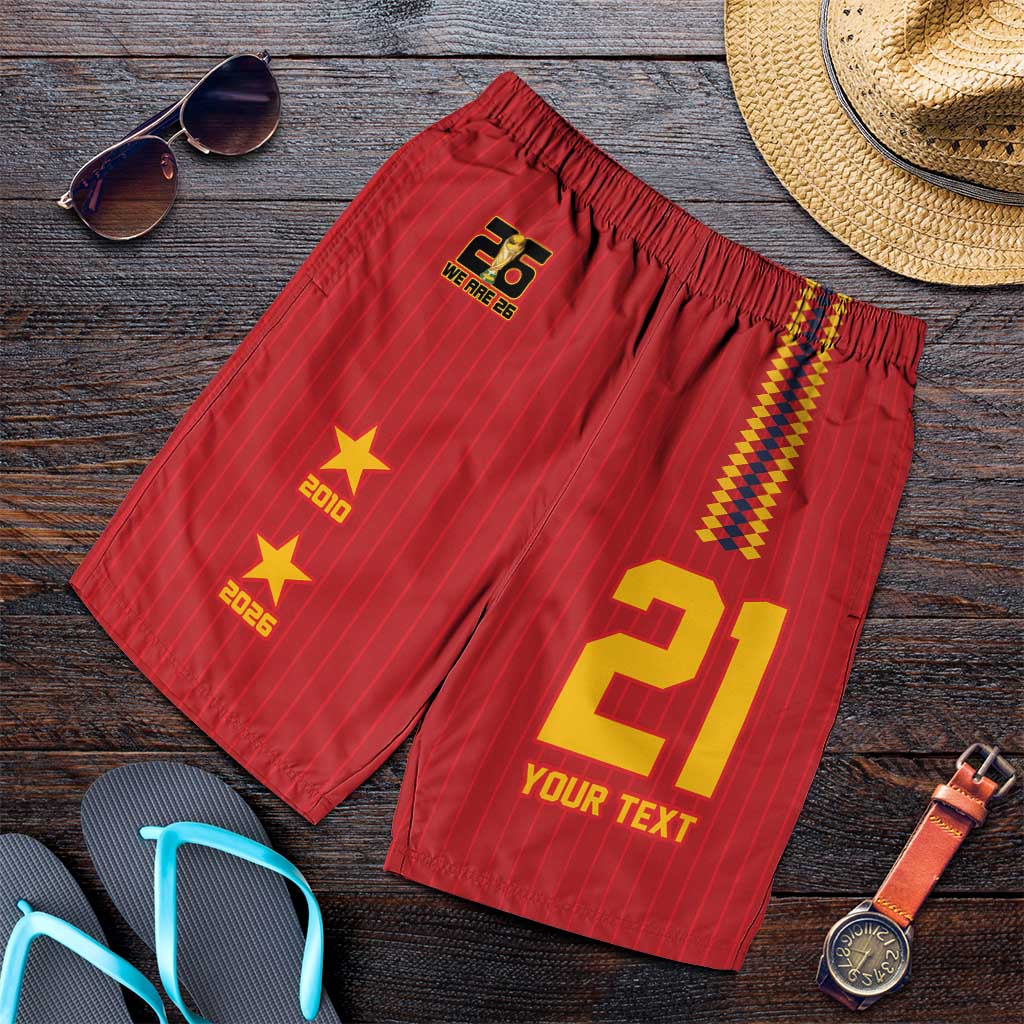 Custom Spain WC26 Future Champions Shorts for Men Tiki Taka Football Era - Wonder Print Shop