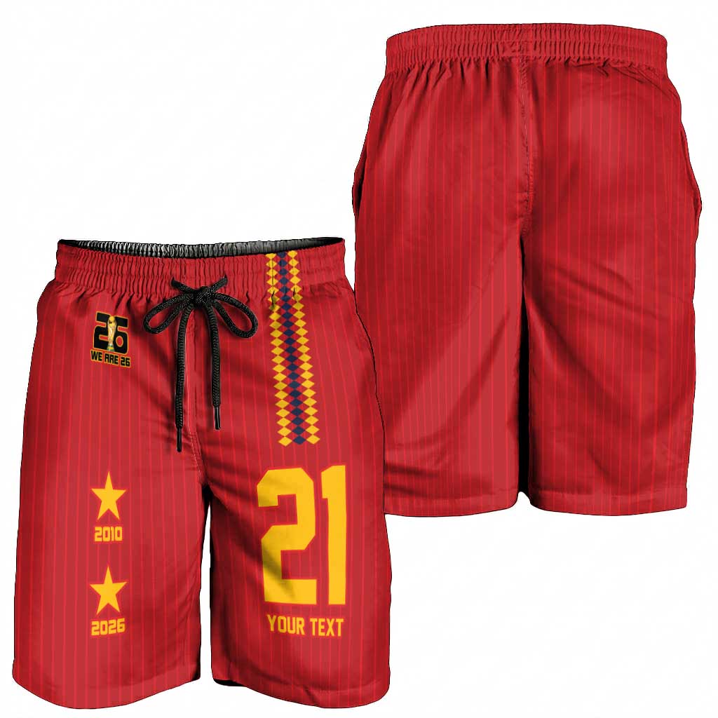 Custom Spain WC26 Future Champions Shorts for Men Tiki Taka Football Era - Wonder Print Shop