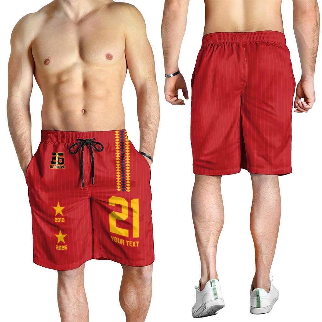 Custom Spain WC26 Future Champions Shorts for Men Tiki Taka Football Era - Wonder Print Shop