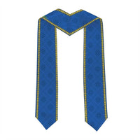 Custom Ukraine Graduation Stole Bold Sunflower and Tryzub