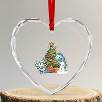 Cute Axolotl Xmas Tree Heart Crystal Glass Ornament - Wonder Print Shop