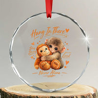 Cute Baby Monkey Punch Crystal Glass Ornament Adorable Emotional Graphic Little Punch
