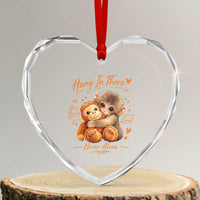 Cute Baby Monkey Punch Heart Crystal Glass Ornament Adorable Emotional Graphic Little Punch
