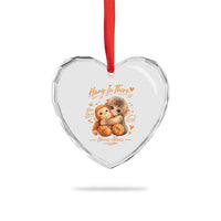 Cute Baby Monkey Punch Heart Crystal Glass Ornament Adorable Emotional Graphic Little Punch