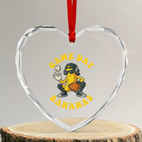 Cute Bananas Graphic Heart Crystal Glass Ornament Game Day Cool Catcher Baseball Lover - Wonder Print Shop