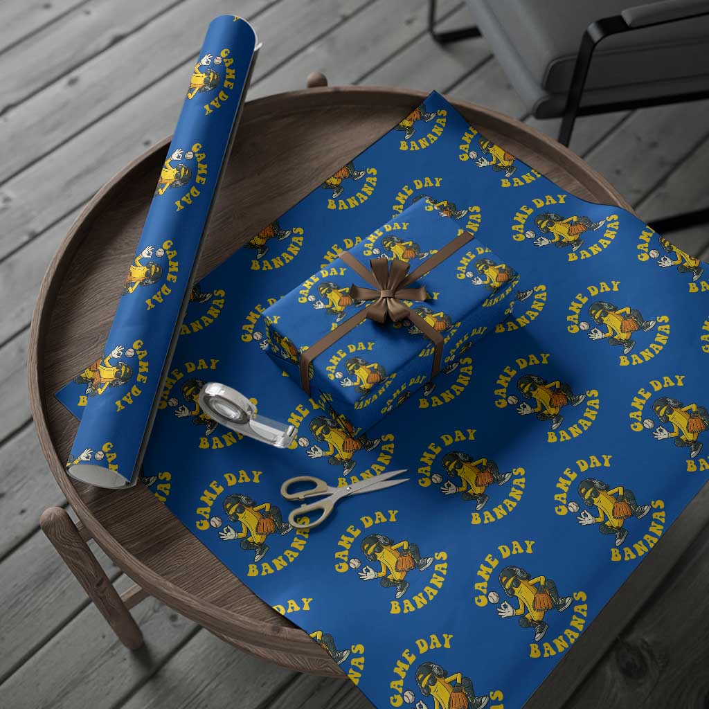 Cute Bananas Graphic Wrapping Paper Roll Game Day Cool Catcher Baseball Lover - Wonder Print Shop