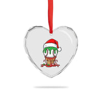 Cute Baseball Christmas Icecream Dripping Heart Crystal Glass Ornament Holiday Ice Cream Cone with Santa Hat - Wonder Print Shop