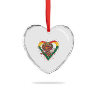 Cute Black Cupid Heart Crystal Glass Ornament Melanin Pride Valentines Day Gift - Wonder Print Shop