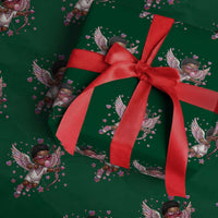 Cute Black Cupid Wrapping Paper Roll African American Valentines Day Gift - Wonder Print Shop