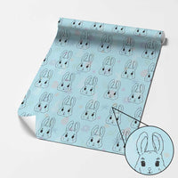 Cute Bunny Wrapping Paper Roll Kawaii Rabbit Happy Easter Day