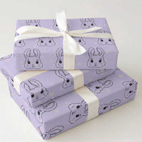 Cute Bunny Wrapping Paper Roll Kawaii Rabbit Happy Easter Day