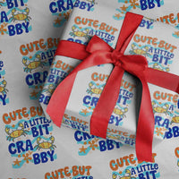 Cute But A Little Bit Crabby Wrapping Paper Roll Beach Crab Summer Vacation