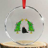 Cute Cat Crystal Glass Ornament Kitty Cat Lover Xmas Tree Lights TS10