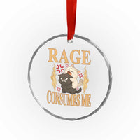 Cute Cat Crystal Glass Ornament Rage Is Consuming Me TS12