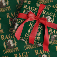 Cute Cat Wrapping Paper Roll Rage Is Consuming Me - Wonder Print Shop