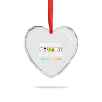 Cute Cats Autism Embrace Heart Crystal Glass Ornament Neurodiversity Celebrate The Spectrum - Wonder Print Shop