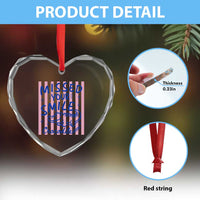 Cute Crocodile Pun Back To School Retro Preppy Heart Crystal Glass Ornament Missed Your Smile Crocodile