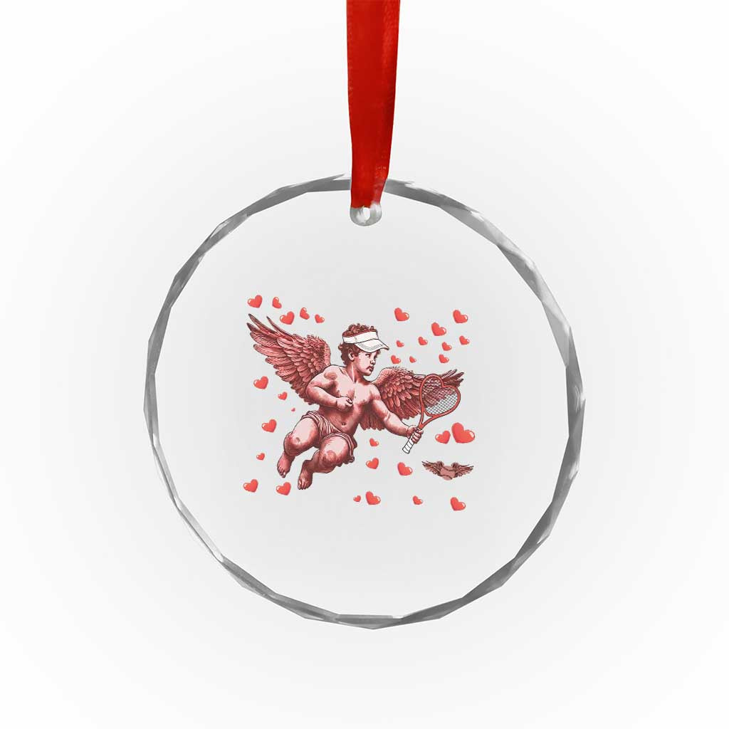 Cute Cupid Tennis Angel Crystal Glass Ornament Valentines Day Gift - Wonder Print Shop