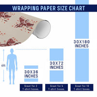 Cute Cupid Tennis Angel Wrapping Paper Roll Valentines Day Gift - Wonder Print Shop