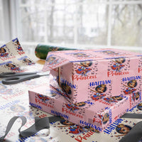 Cute Dabbing Haitian Princess Kids Graphic Wrapping Paper Roll Haiti Heritage Pride