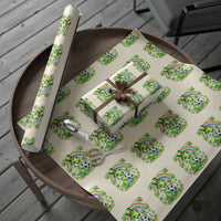 Cute Dinosaur Soccer Player Wrapping Paper Roll St Patricks Day Dino Lover