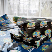 Cute Earth with Floral Earth Day Wrapping Paper Roll