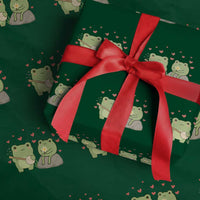 Cute Frog Lover Gift Wrapping Paper Roll Romantic Frog Music - Wonder Print Shop