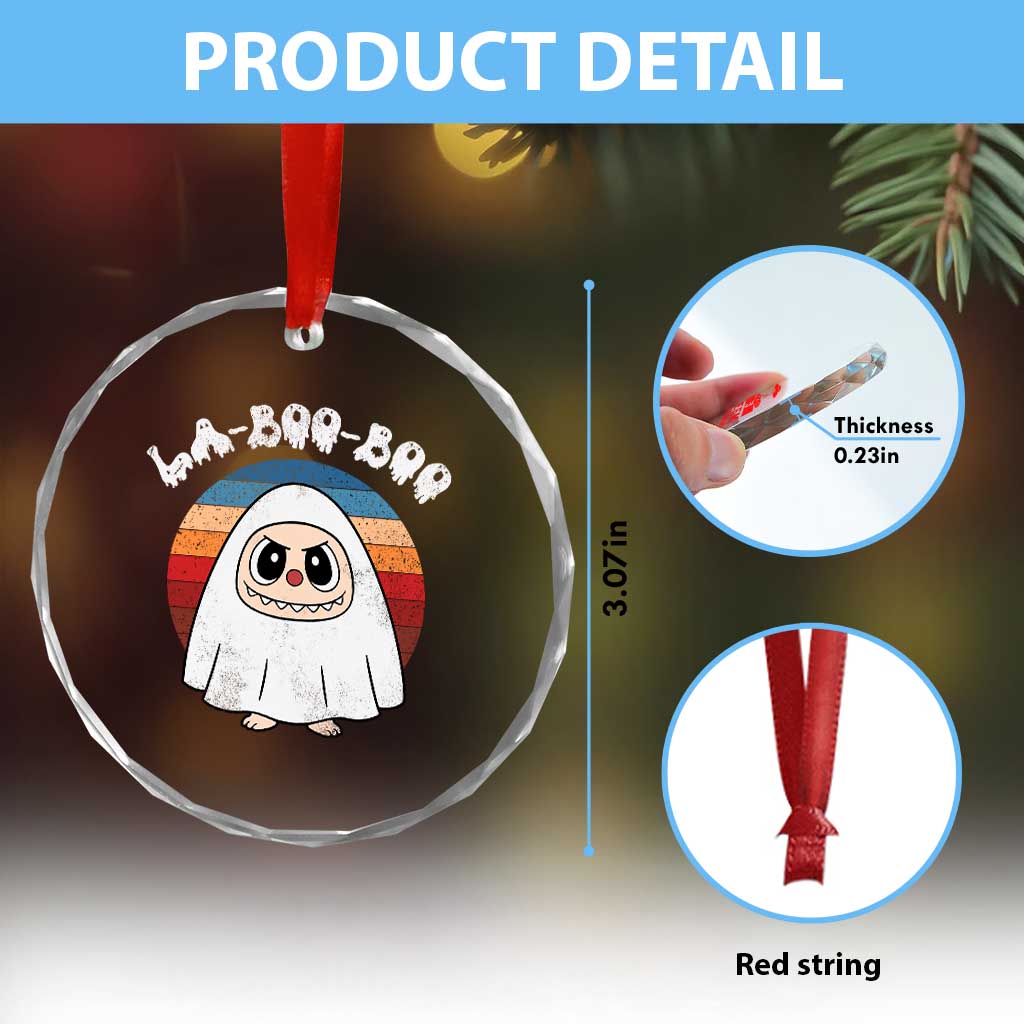 Cute Ghost Halloween Costume Crystal Glass Ornament Retro Spooky Trending Cartoon La Boo Boo TS10