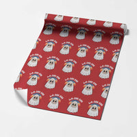 Cute Ghost Halloween Costume Wrapping Paper Roll Retro Spooky Trending Cartoon La Boo Boo - Wonder Print Shop