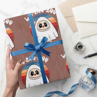 Cute Ghost Halloween Costume Wrapping Paper Roll Retro Spooky Trending Cartoon La Boo Boo - Wonder Print Shop