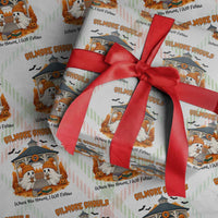 Cute Gilmore Ghouls Halloween Ghost Wrapping Paper Roll Cozy Fall Aesthetic with Pumpkin Spice and Books - Wonder Print Shop