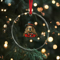 Cute Groundhog Crystal Glass Ornament Woodchuck Day Animal Lover TS02